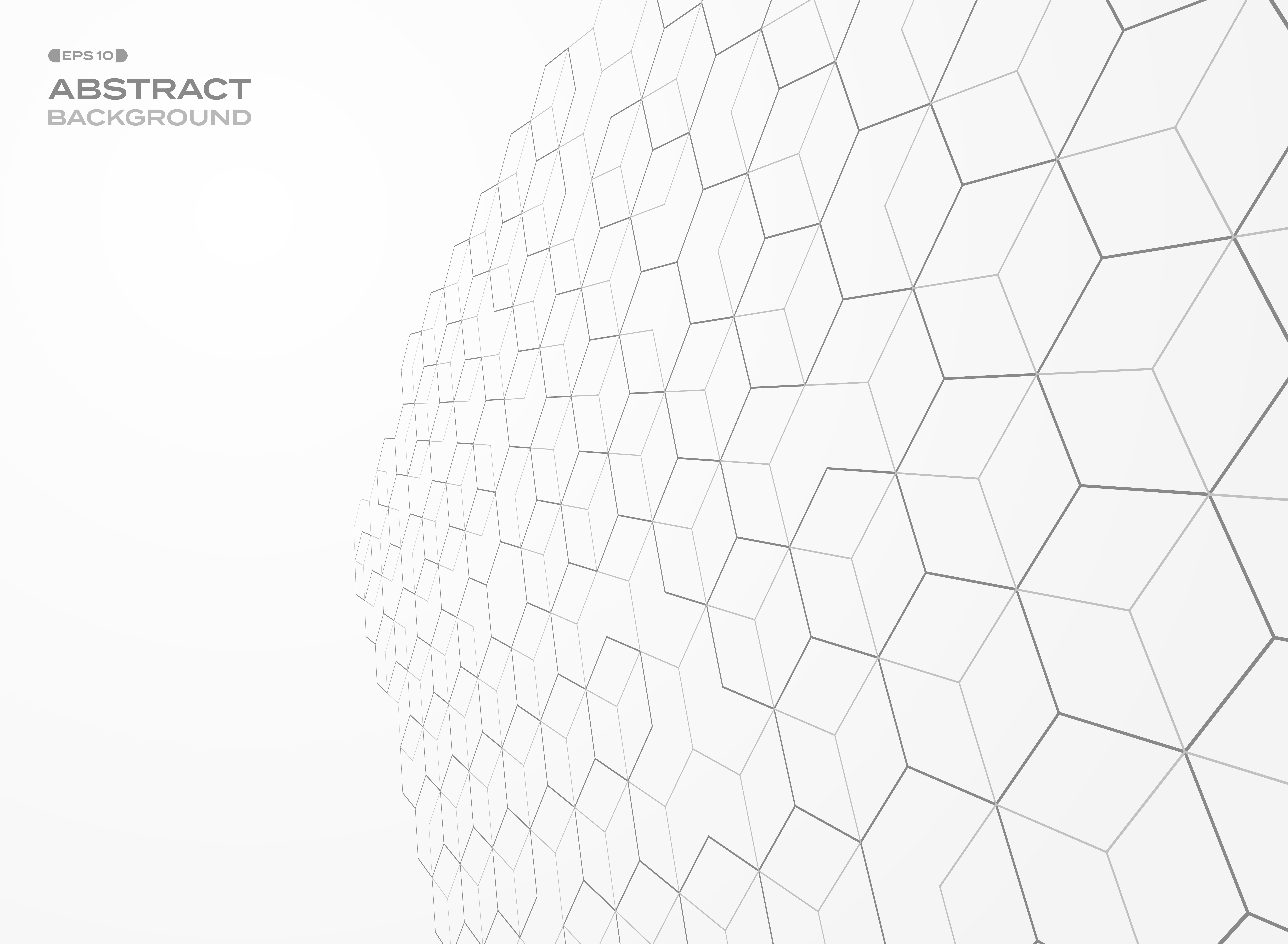 Download Abstract receding perspective hexagon outline background ...
