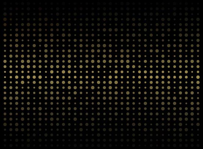 Abstract gold dots digital grid pattern vector