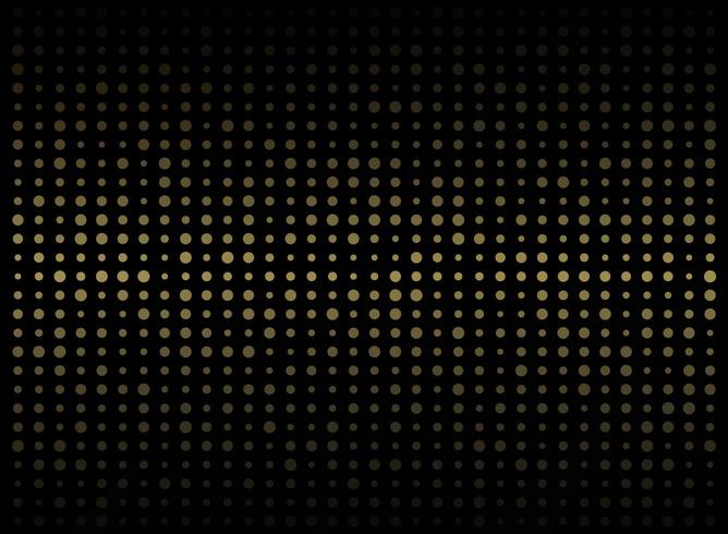 Abstract gold dots digital grid pattern vector