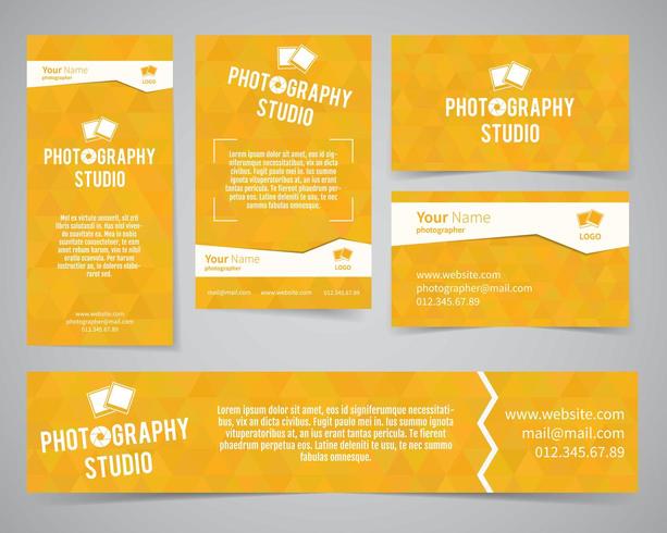 Business card, banner, flyer, poster templates vector