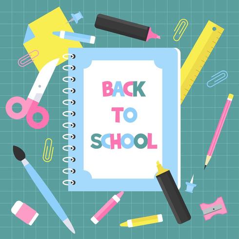 Notebook Back to school poster  vector