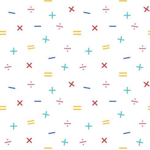 Mathematical symbols seamless pattern  vector