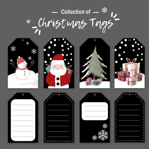 Set de tarjetas de Navidad vector