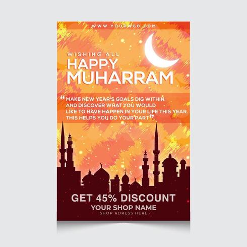 Happy Islamic New Year sale  Poster  vector