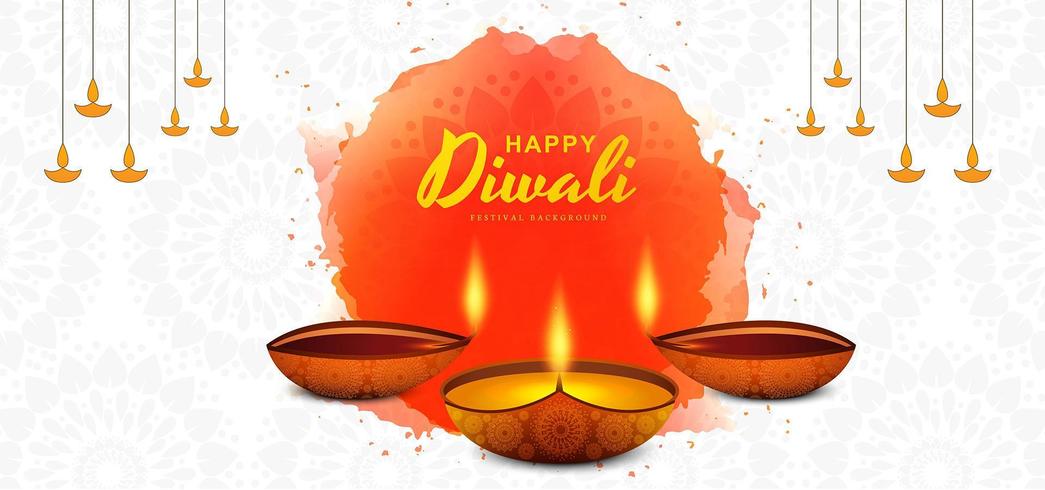 Religious happy diwali background design vector