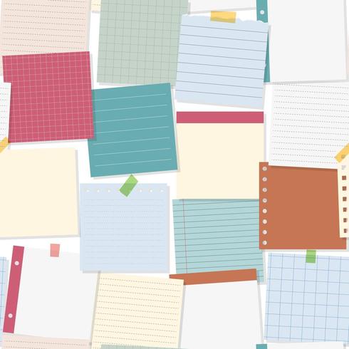 Collage sticky note set vector