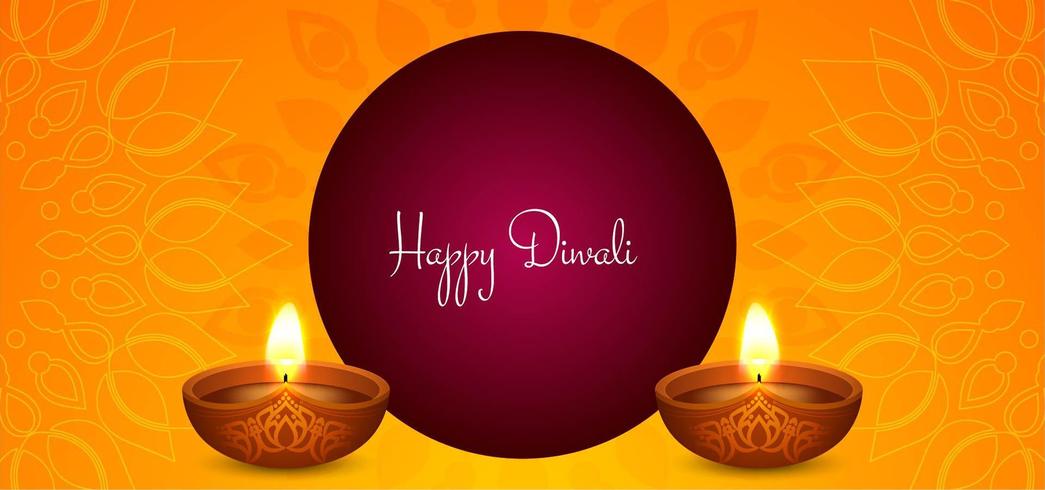 Fondo de Diwali simple brillante vector