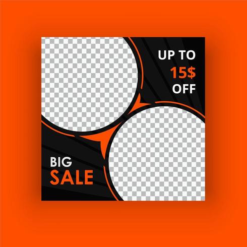 Food big sale social media post template vector