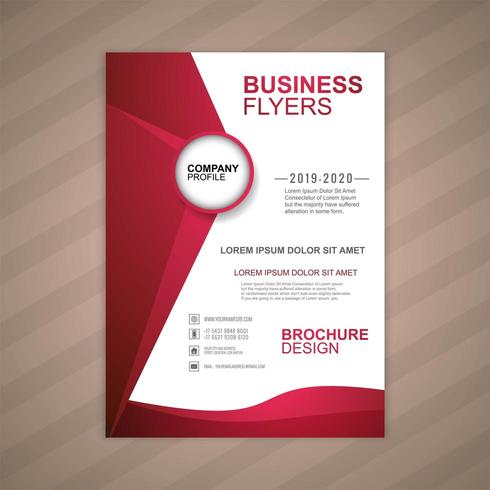 Wavy Business Flyer Template  vector