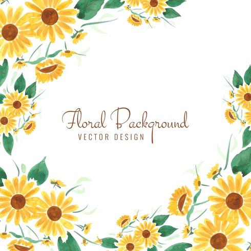 Sunflower Frame Background  vector