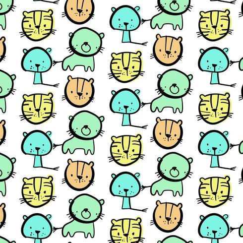 Tiger pattern background vector
