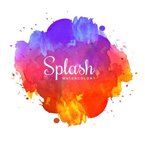 colorful splash watercolor background vector