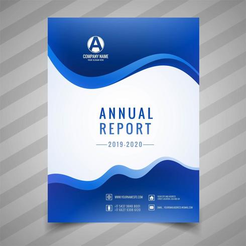 brochure template with wave design vector