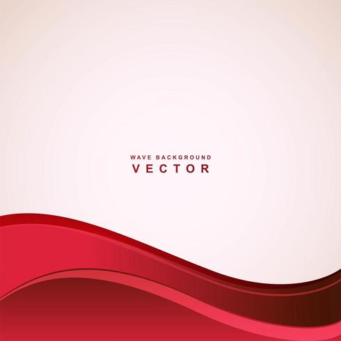 Modern red wavy shapes on whit background vector