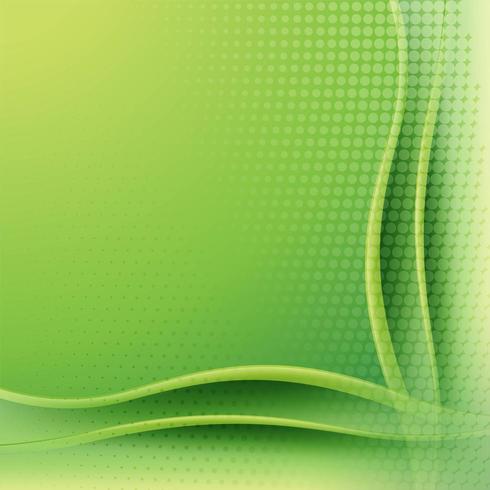 Abstract green flowing wave background  vector