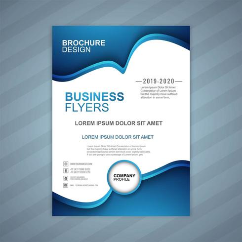 Business flyers wave template vector