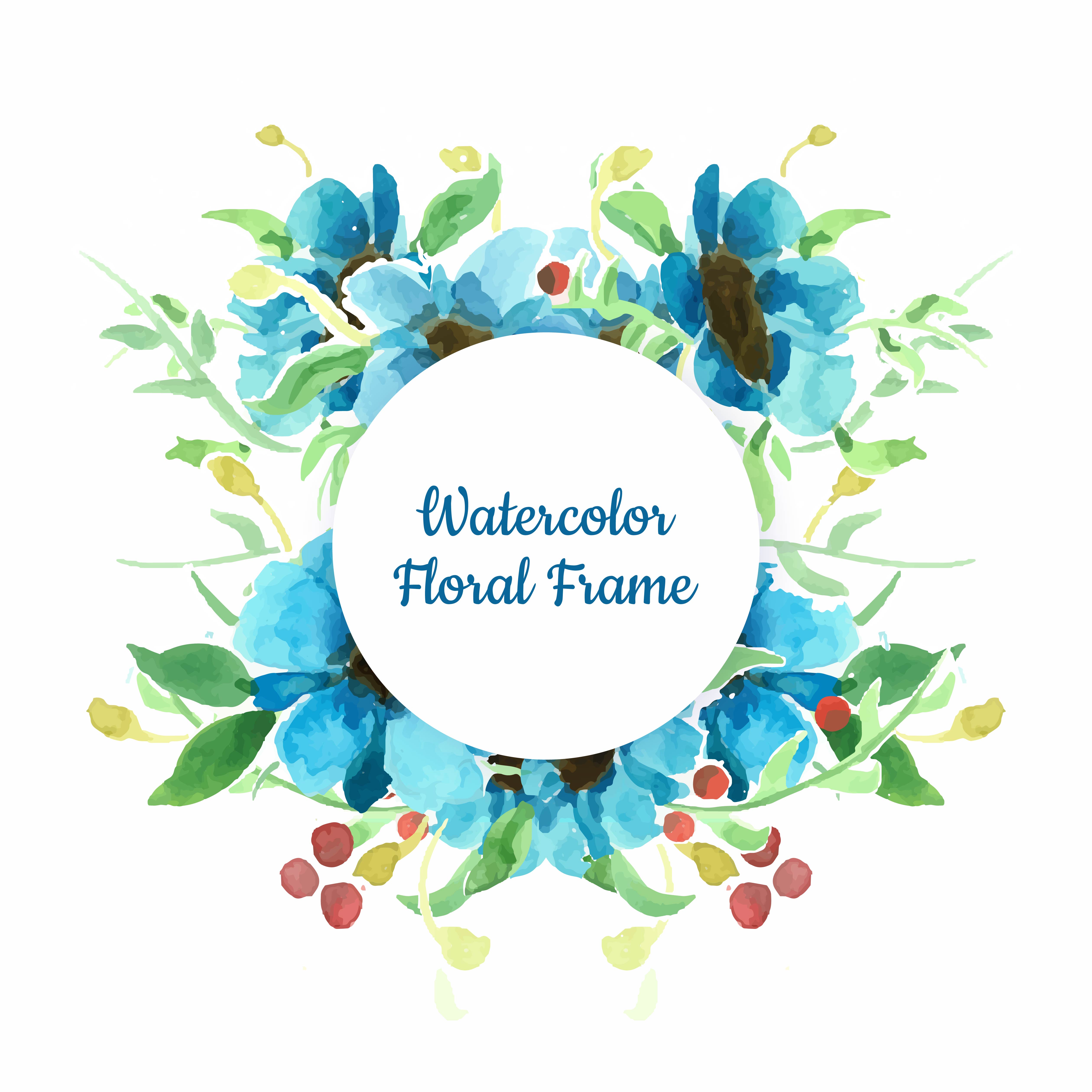 Blue Watercolor Floral Background 678790 Vector Art At Vecteezy