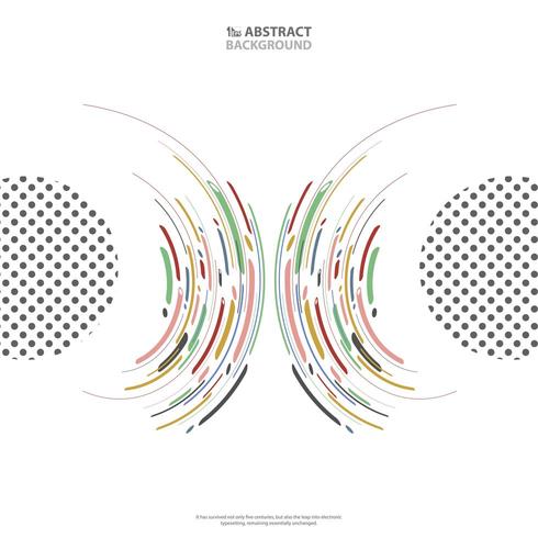 Modern colorful circular lines and dots pattern vector