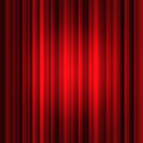 Red silk curtain background vector