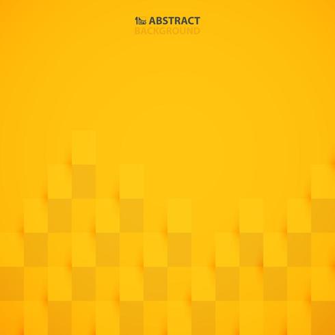 Abstract mustard yellow 3d paper cut pattern  vector