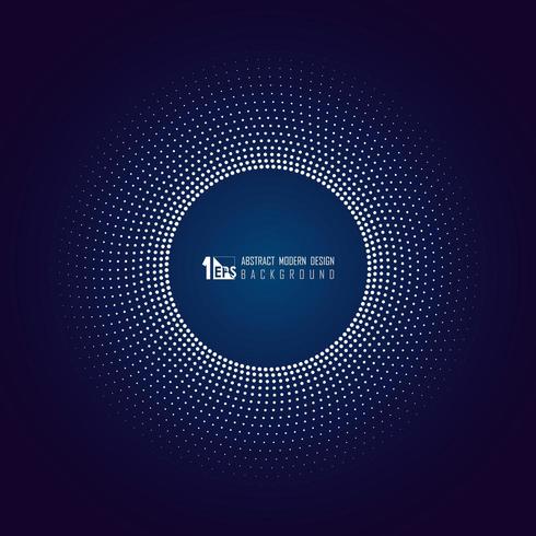 Abstract glowing white circles radial pattern vector
