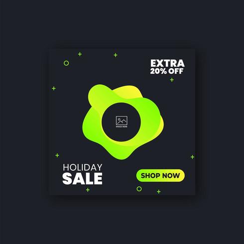 Abstract sale social media post Design vector