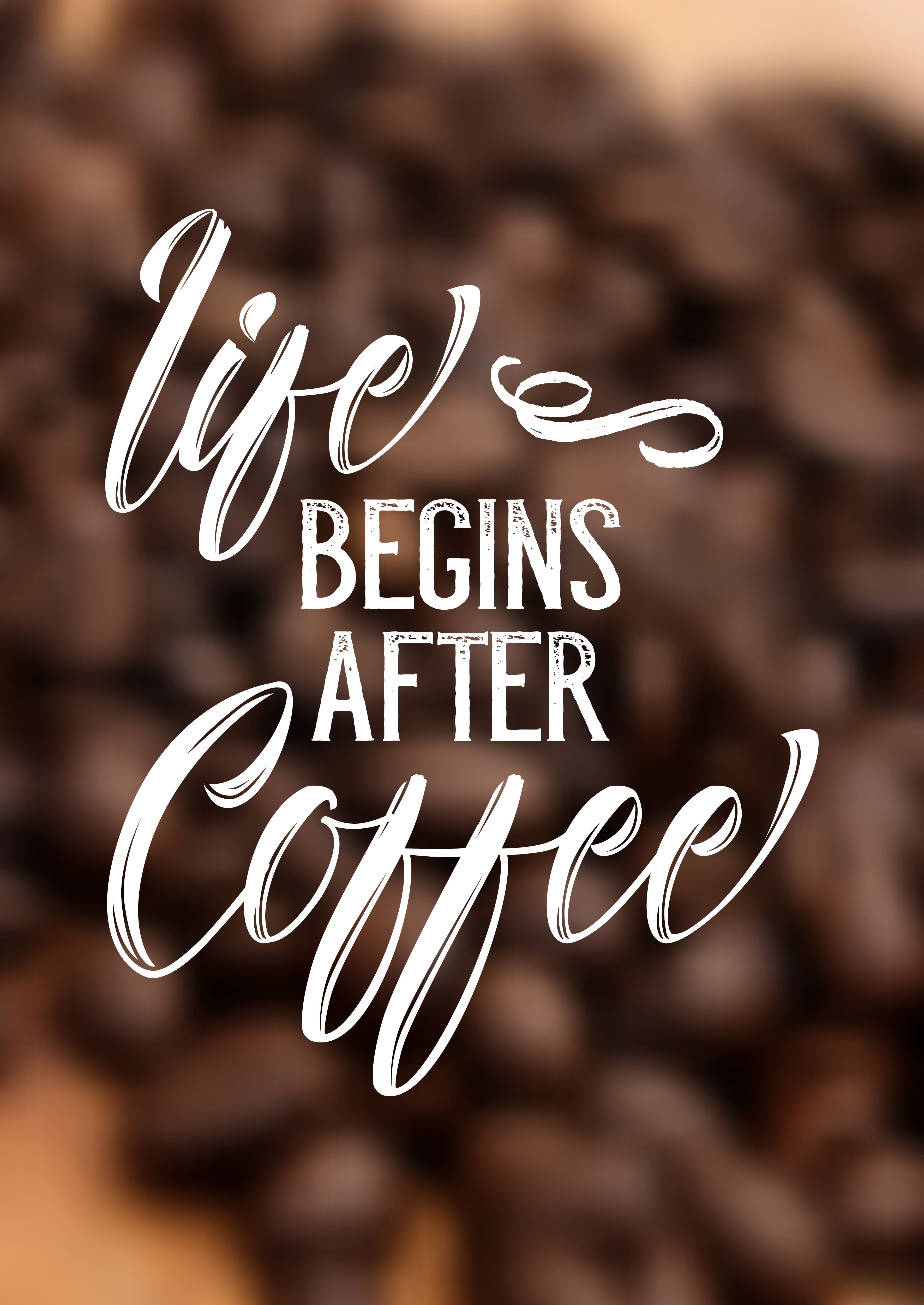 Coffee quote on defocussed background 679035 Vector Art at Vecteezy