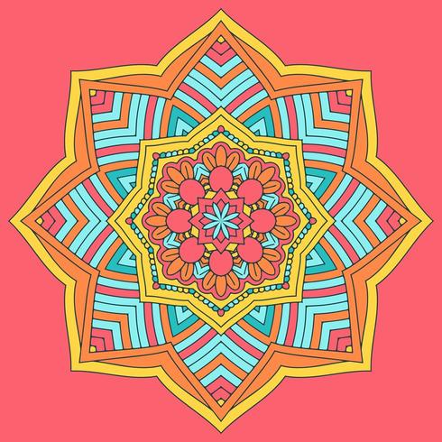 Diseño colorido mandala vector