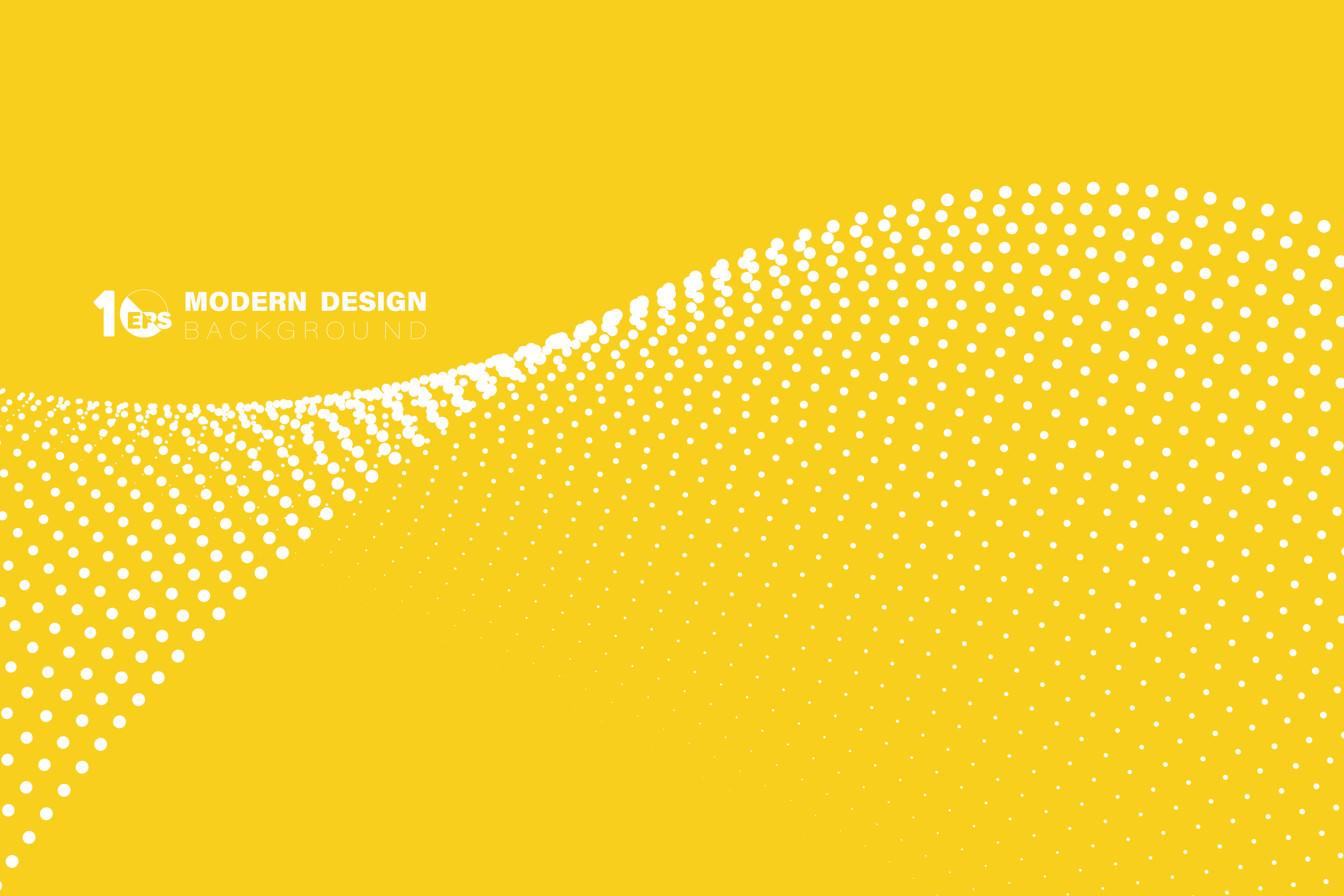 Abstract yellow minimalist white dot wave pattern 679059 Vector Art at