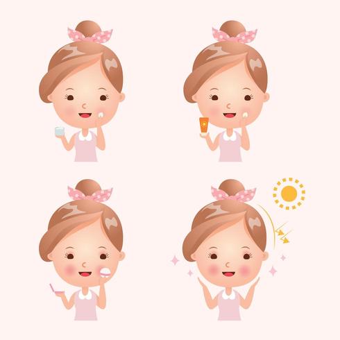 How to use sunscreen for beauty every day vector