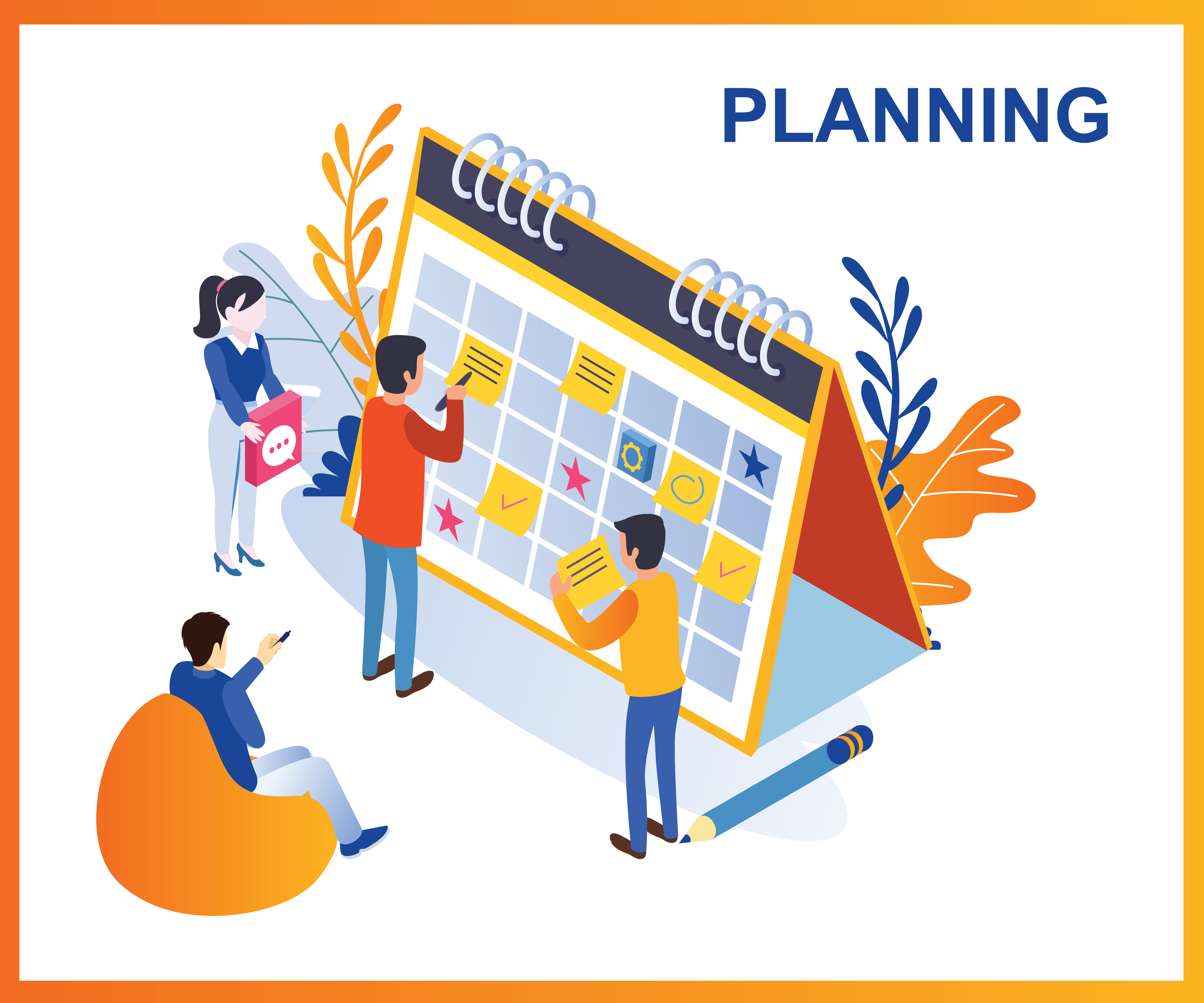 planning-on-a-calendar-679140-vector-art-at-vecteezy