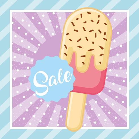 Ice cream summer sale banner  vector