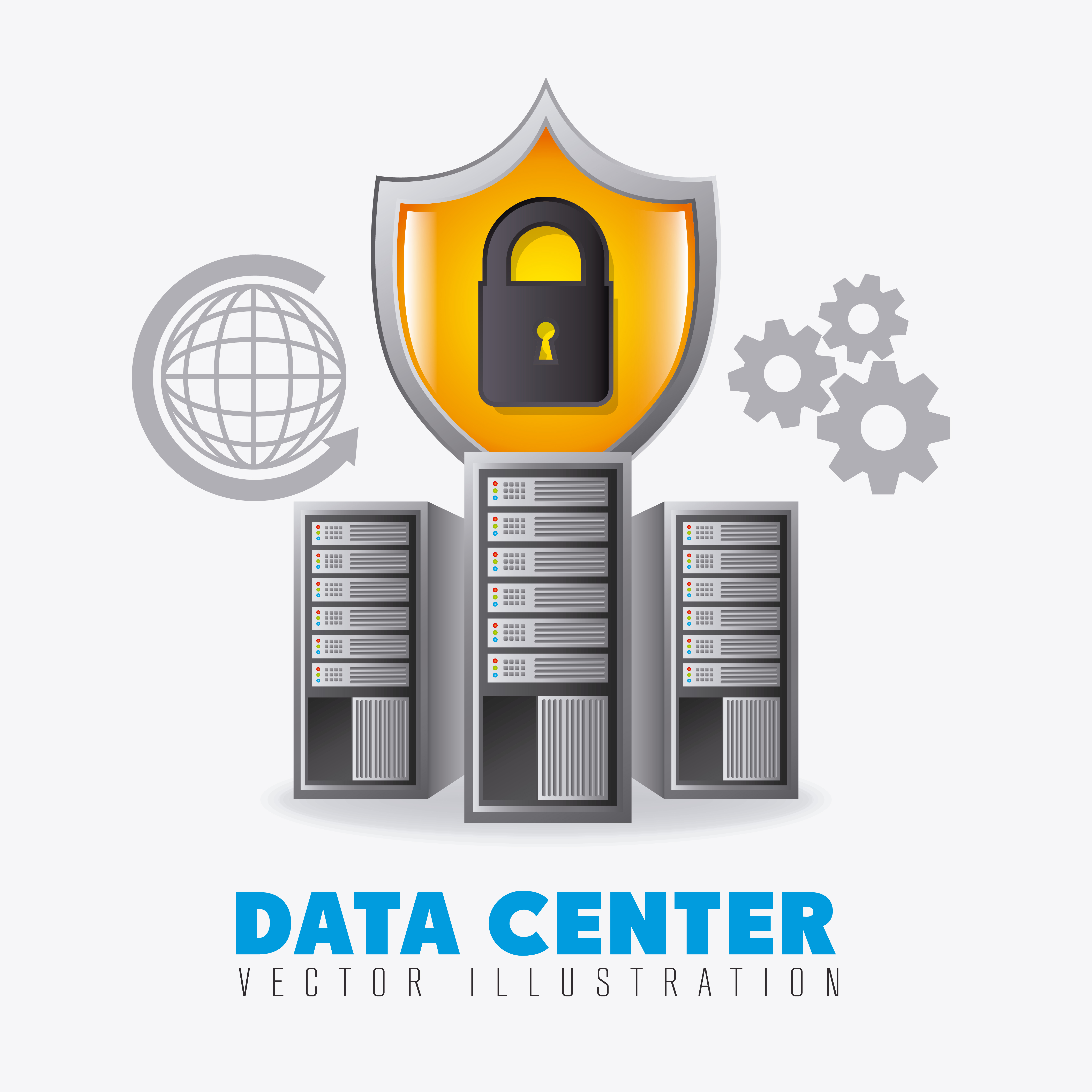 Data center set with icons 679348 Vector Art at Vecteezy
