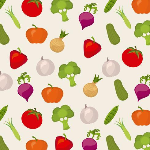 Vegetable seamless pattern  vector