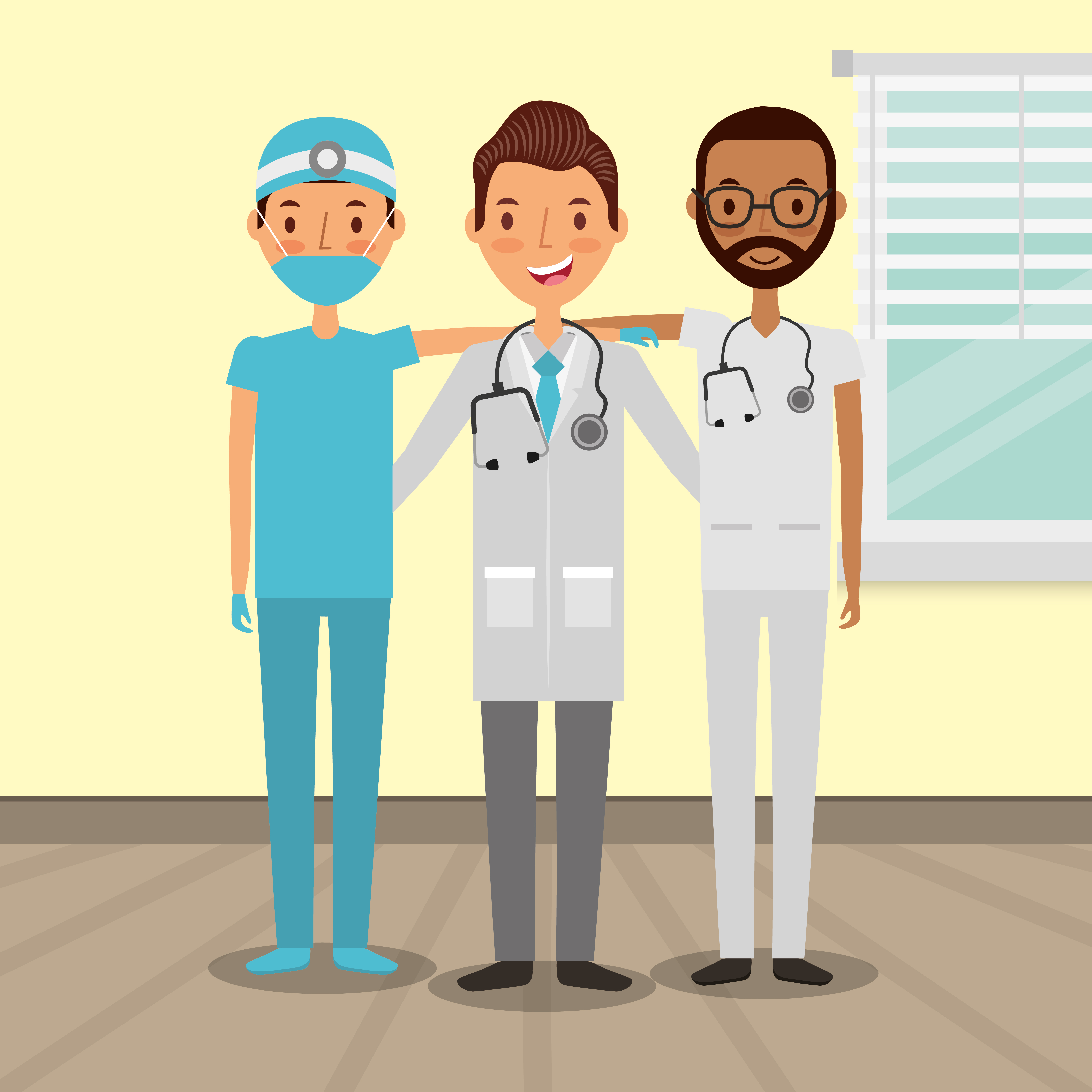 Diverse male doctors 679403 Vector Art at Vecteezy