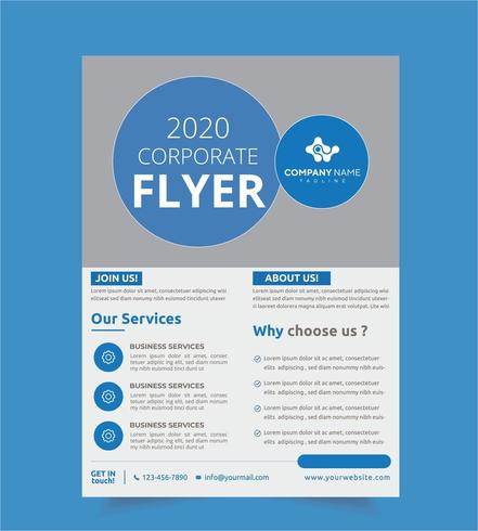 Circle Corporate Flyer Template vector