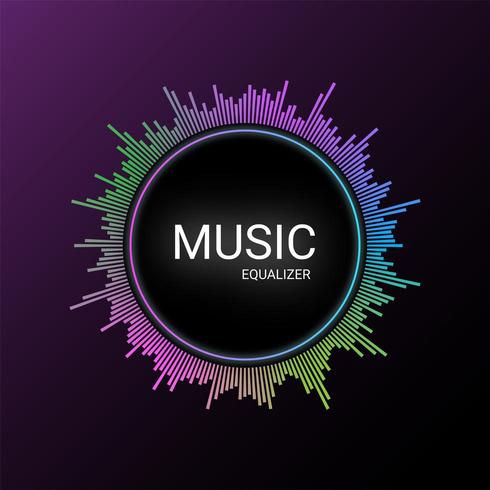 Music equalizer background vector