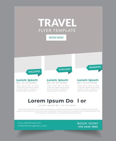Banner Travel agency advert flyer design template vector