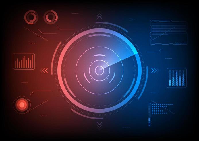 Futuristic User Interface Hub vector