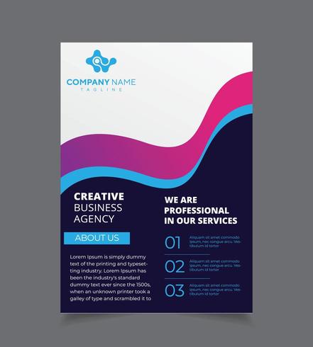 Wave Corporate Business Brochure Template vector