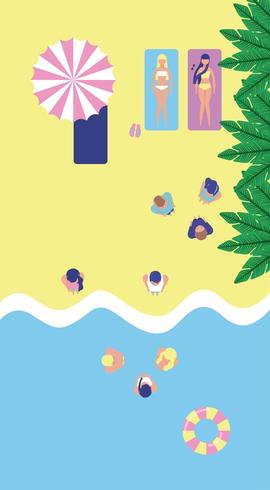 summer time vacations vector