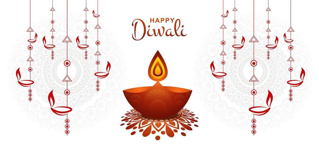 Fondo elegante elegante moderno de la tarjeta del festival de diwali vector