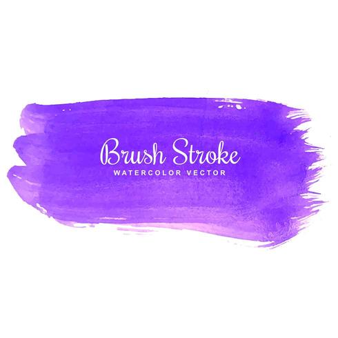 Watercolor brush stroke design purple vector