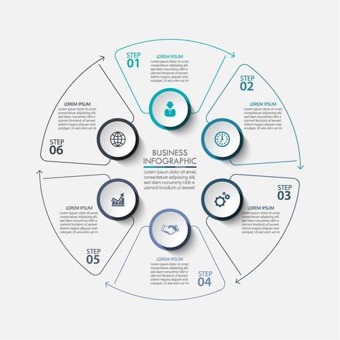 Circle Infographic Business Template vector