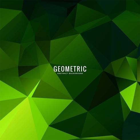 Green colorful polygon geometric design vector