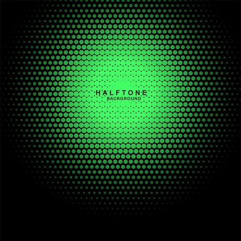 Gradient halftone green dots background vector