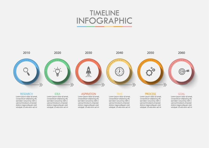 Business Circle Timeline Infographic vector