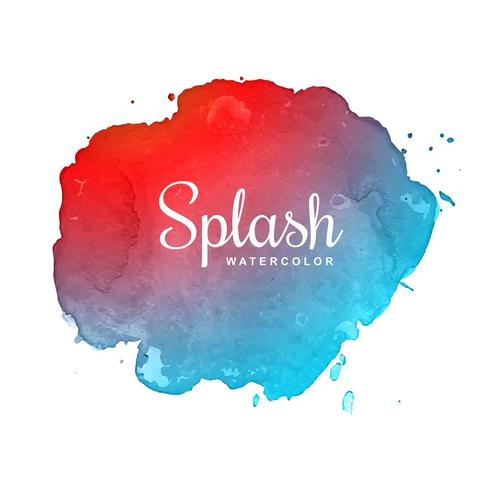 Hand draw watercolor splash  vector