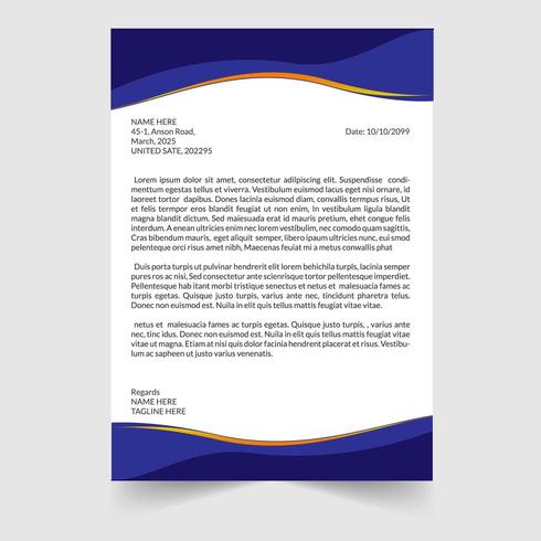 Modern Business Letterhead Template vector