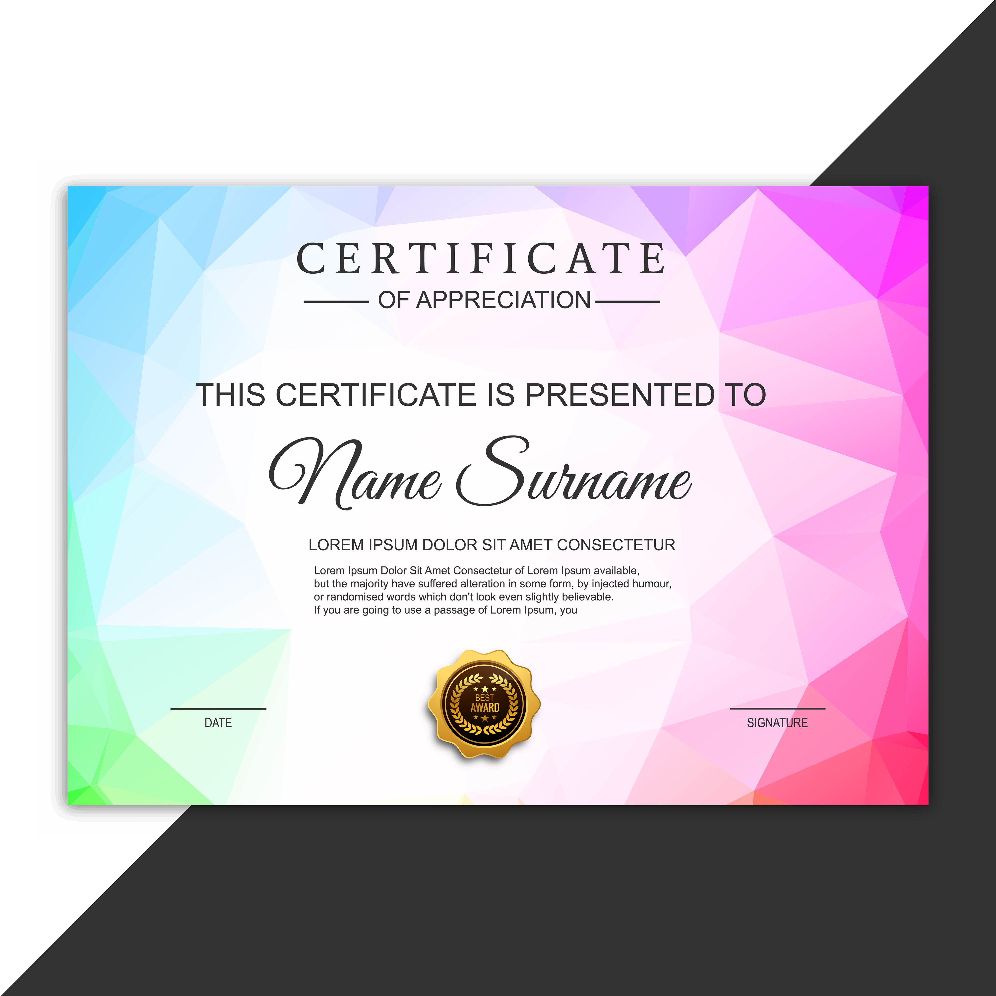 beautiful-certificate-template-polygon-design-679936-vector-art-at-vecteezy